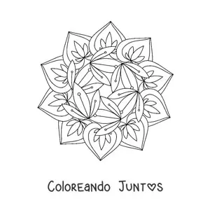 Imagen para colorear de mandala relajante