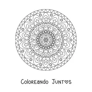 Imagen para colorear de mandala para combatir la ansiedad