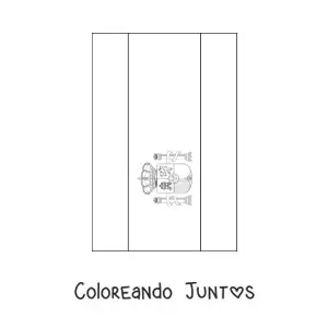 Bandera de España vertical con escudo