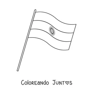 Bandera de Argentina en un asta