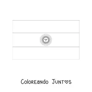 Bandera de Argentina horizontal