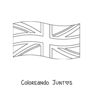 Bandera del Reino Unido ondeando