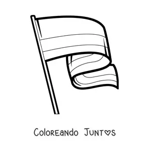 Bandera de Colombia ondeando en un asta