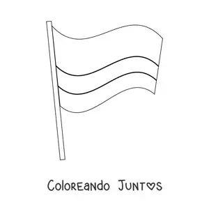 Bandera de Colombia en un asta