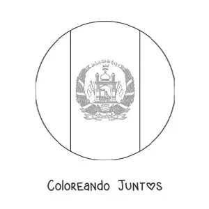 Bandera de Afganistán en emoji redondo