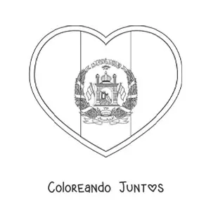 Bandera de Afganistán en emoji de corazón