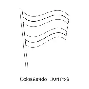 Bandera de Costa Rica ondeando en un asta