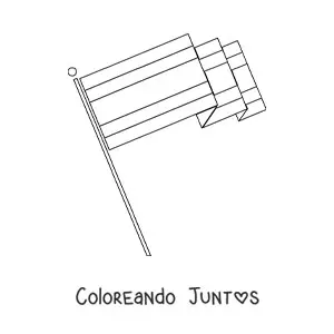 Bandera de Costa Rica en un asta