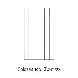 Imagen para colorear de la bandera de Costa Rica vertical