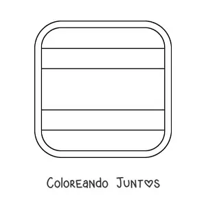 Imagen para colorear de la bandera de Costa Rica en emoji cuadrado