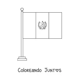 Bandera de Guatemala en un asta