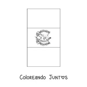 Bandera de Guatemala vertical con escudo