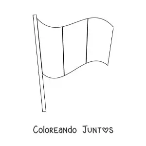 Bandera de Francia ondeando en un asta
