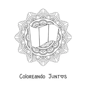 Imagen para colorear de la bandera de Francia con mandala