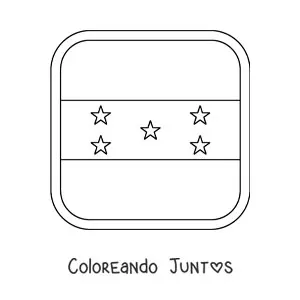 Bandera de Honduras en emoji cuadrado