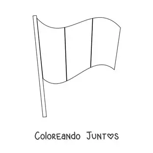 Imagen para colorear de bandera de perú sin escudo en asta