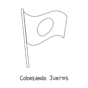 Bandera de Japón ondeando en un asta