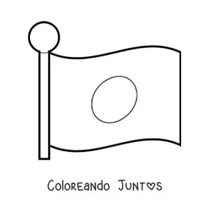 Bandera de Japón ondeando