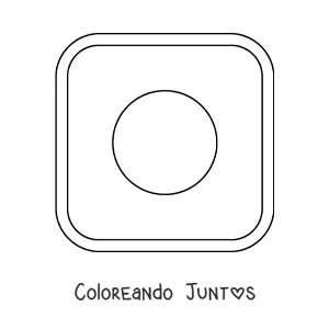 Imagen para colorear de emoji de bandera de japón cuadrada