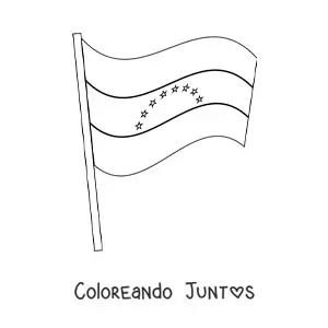 Bandera de Venezuela ondeando en un asta