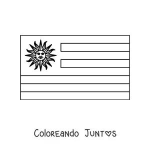Bandera de Uruguay horizontal