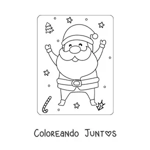 Imagen para colorear de San Nicolás animado