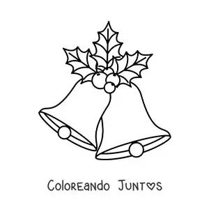 Campanas de Navidad con muérdago