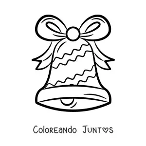 Campana de Navidad con lazo grande