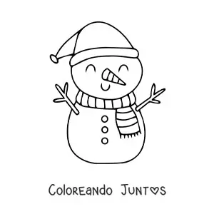 Muñeco de nieve gigante con bufanda