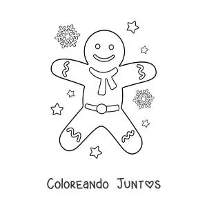 Hombre de jengibre grande con bufanda