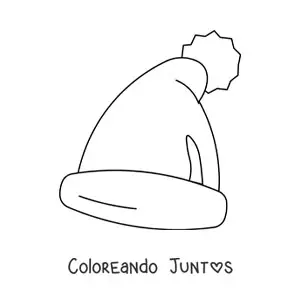 Imagen para colorear de gorro de papá noel