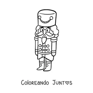 Imagen para colorear de cascanueces de Navidad