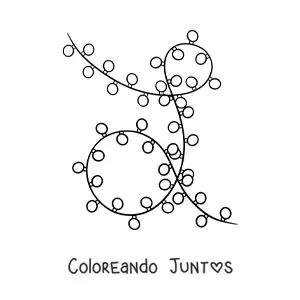 Imagen para colorear de luces de Navidad