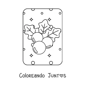 Imagen para colorear de muérdago