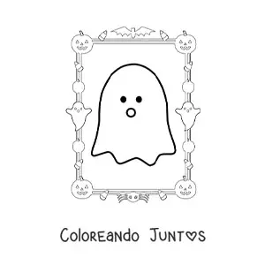 Imagen para colorear de fantasma sencillo grande