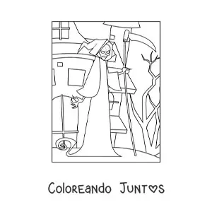 Imagen para colorear de la muerte de terror