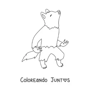 Hombre lobo aullando