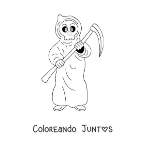 Imagen para colorear de la muerte animada
