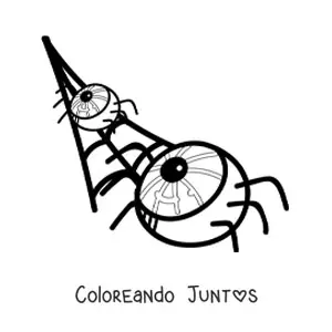 Araña con forma de ojo de Halloween