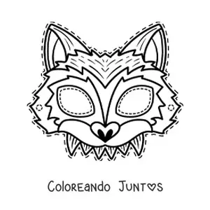 Imagen para colorear de máscara de Halloween del hombre lobo