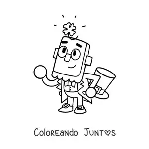 Imagen para colorear de duende irlandés mágico