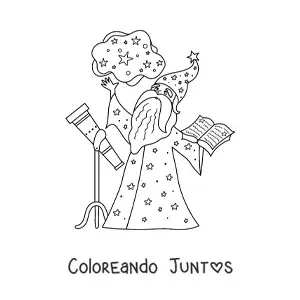 Imagen para colorear de Merlín el hechicero