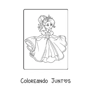 Niña princesa con hermoso vestido