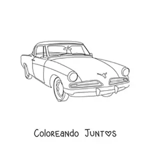 Imagen para colorear de un Studebaker Commander Starlight coupé de 1954