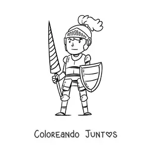 Caballero heroico animado