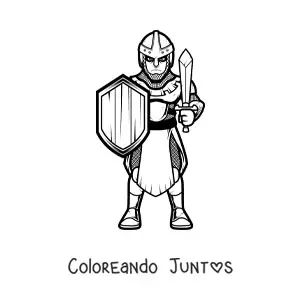 Imagen para colorear de caballero oscuro