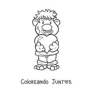 Troll animado entregando su corazón