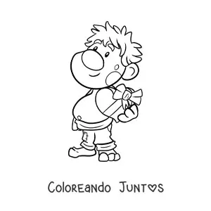 Troll animado con caja de bombones