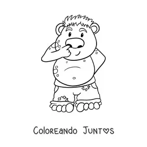 Imagen para colorear de troll animado gracioso