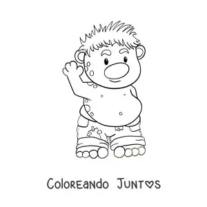 Imagen para colorear de troll animado gracioso grande